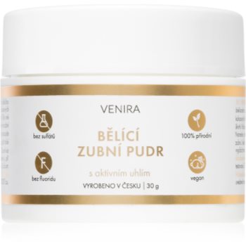 Venira Whitening Tooth Powder pudră cu cărbune activ, pentru albirea dinților cu cocos - imagine 2